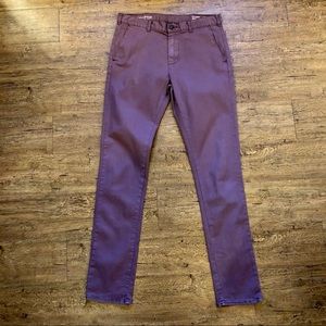 Bullhead Men’s Skinny Burgundy Chinos 32x34